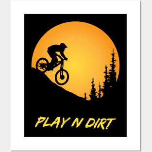 Downhill Mountain Biking - Play N Dirt Posters and Art